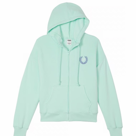 NEW VS PINK SET EVERYDAY FLEECE RELAXED SWEATSUIT SET SIZE LARGE IN OPIC BLUE - Picture 6 of 9